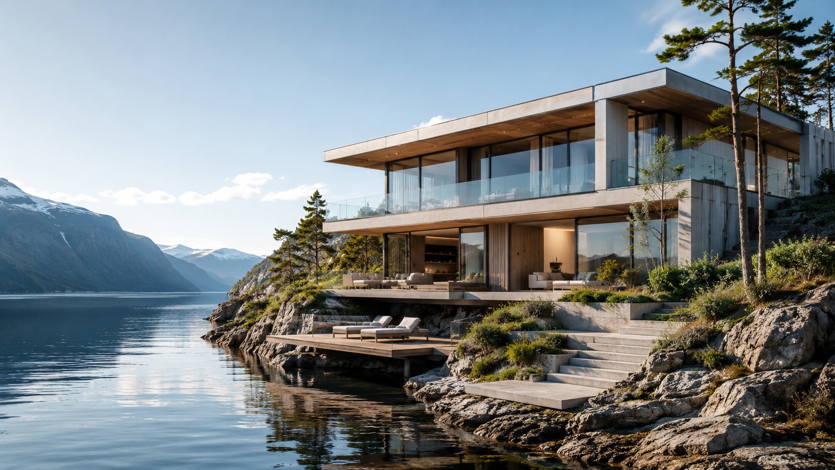 Haus am Fjord, Bergen — Wohnhaus von Nordlicht